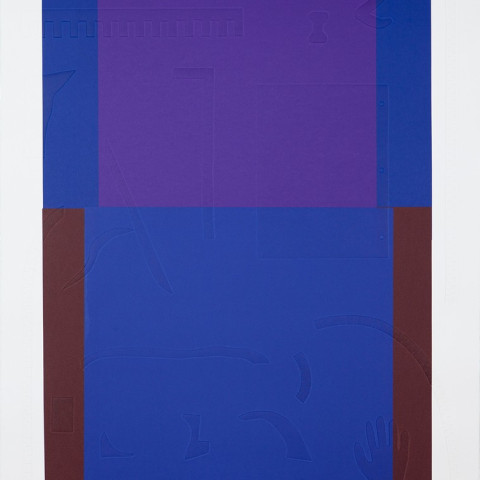 Elizabeth Atterbury, Calendars, #11, 2021 Chine collé using Canson Colorline in various colors and embossment