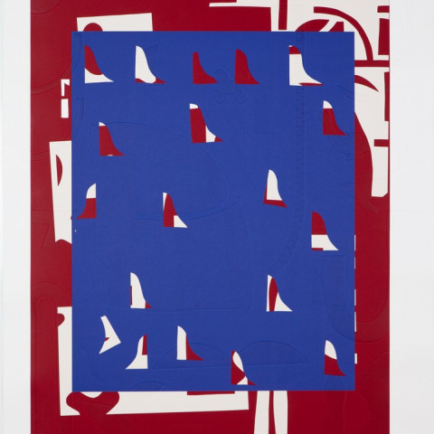 Elizabeth Atterbury, Calendars, #5, 2021 Chine collé using Canson Colorline in various colors and embossment