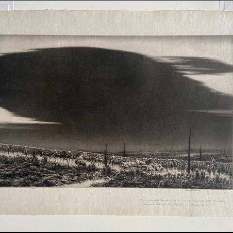 September 13, 1918, St. Mihiel (The Great Black Cloud) by Kerr Eby - Etching, drypoint, and sandpaper ground, 1934