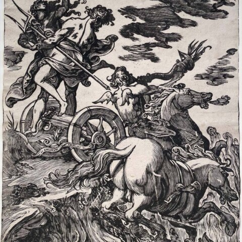 Abduction of Proserpina with Pluto by Giuseppe Scolari- Woodcut 1590–1607