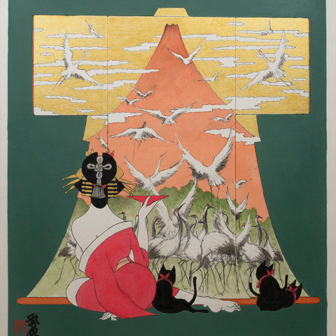 Hideo Takeda - Fuji Cranes