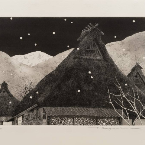 Ryohei Tanaka - Snow is Coming no 3, Etching, 1985 Ryohei Tanaka - Snow is Coming no 3, Etching, 1985