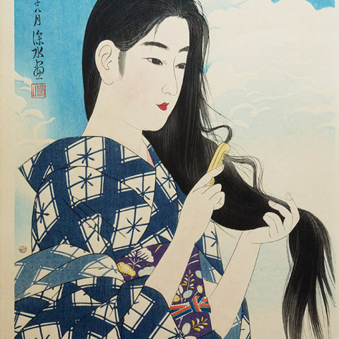 Shinsui Ito - Washing the Hair