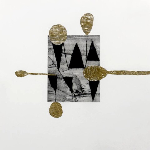 Dominique Labauvie, Golden Spoon, 2025, 25 3/4 X 20 in., Photogravure, drypoint, woodblock chine collé to somerset Variable edition of 4.