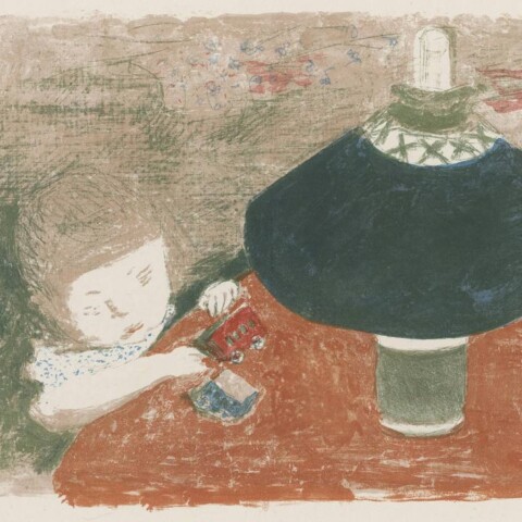 Pierre Bonnard, Lénfant à la lampe, color woodcut, 1897